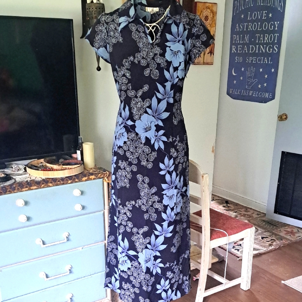 Vintage 90s Y2k Rampage Foral Maxi Dress, Sz 9